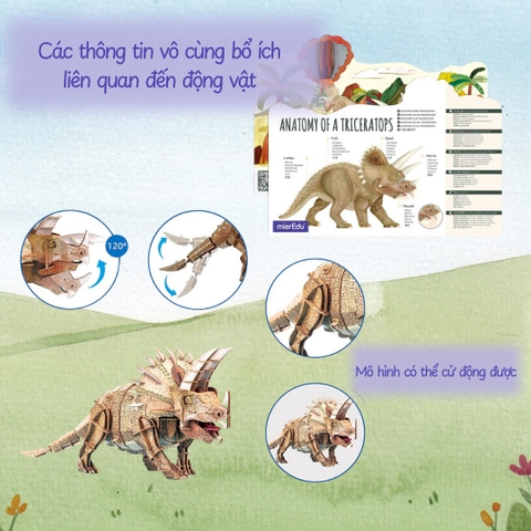 Bộ lắp ráp mô hình 3D chi tiết mierEdu - Thế giới khủng long