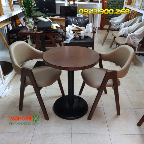 Bộ bàn ghế cafe gỗ HA713