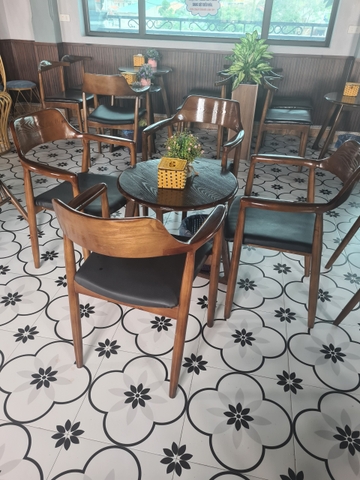 Bộ bàn ghế cafe gỗ HA744