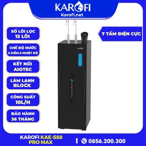 Máy Lọc Nước Nóng Lạnh Hydro-Ion Kiềm Karofi KAE-S88 Promax
