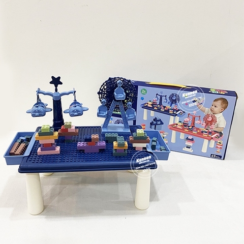 Bộ LEGO lắp ráp chủ đề khu vui chơi kèm bàn