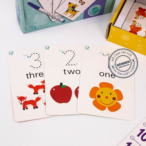 Bộ thẻ flashcard luyện chữ và số rèn luyện tư duy cho bé