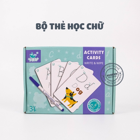 Bộ thẻ flashcard luyện chữ và số rèn luyện tư duy cho bé