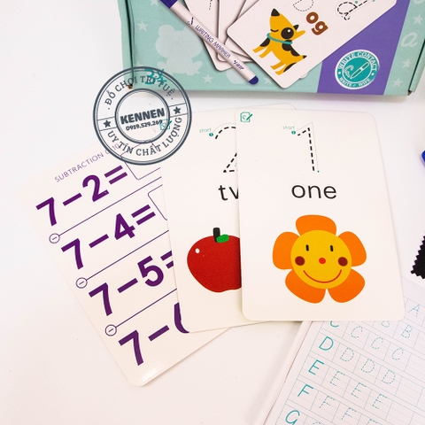 Bộ thẻ flashcard luyện chữ và số rèn luyện tư duy cho bé