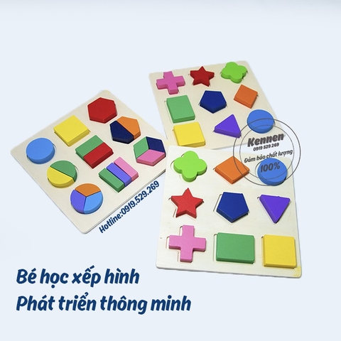 Bộ xếp khối montessori bé từ 1-3 tuổi LOẠI ĐẸP