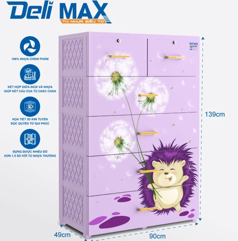 Tủ nhựa DELI MAX 5 tầng  QP