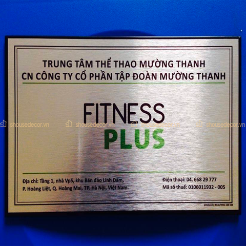 Biển Bảng Inox Doanh Nghiệp Màu Trắng Xước