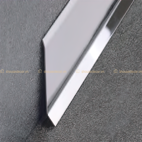 Nẹp Inox Len Chân Tường - 100MM, Gương, Xước, Màu