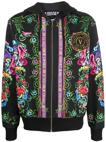 Versace Jeans Couture baroque-print cotton hoodie