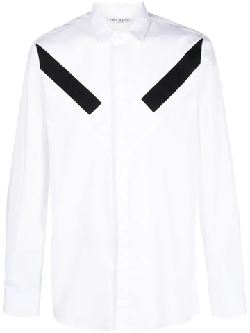 Neil Barrett stripe-detail long-sleeve shirt