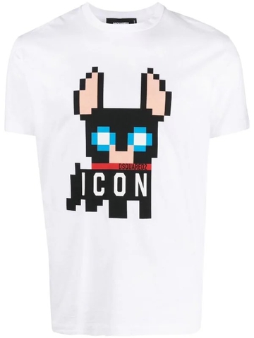 Dsquared2 Icon pixel-print T-shirt - White