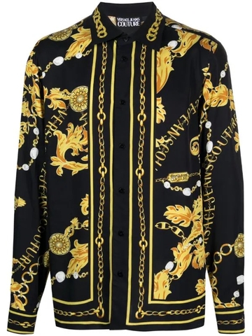 Versace Jeans Couture baroque-pattern long-sleeve shirt