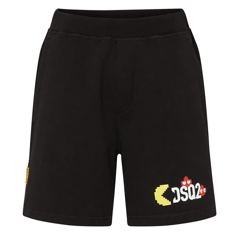 Dsquared2 x Pac-Man logo-print track shorts