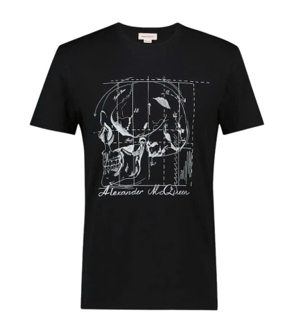 Alexander McQueen Skull cotton black jersey t-shirt