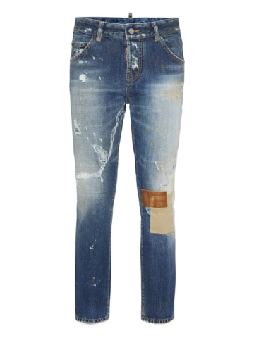 DSQUARED2 patch-detailing cotton jeans