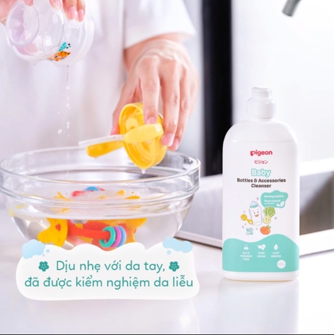 Nước rửa bình sữa Pigeon và phụ kiện 450ml ( túi) Gốc thực vật