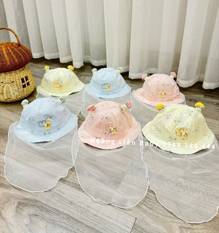 Mũ khăn voan loại đẹp cho bé sơ sinh