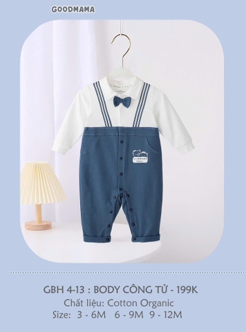 Body Công Tử Goodmama size 3- 12 tháng