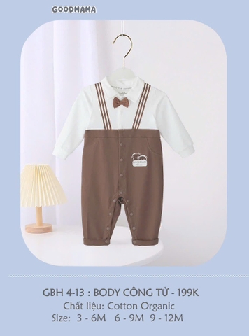 Body Công Tử Goodmama size 3- 12 tháng
