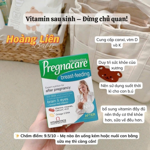 Vitamin Tổng Hợp cho mẹ sau sinh Pregnacare Breast- Feeding