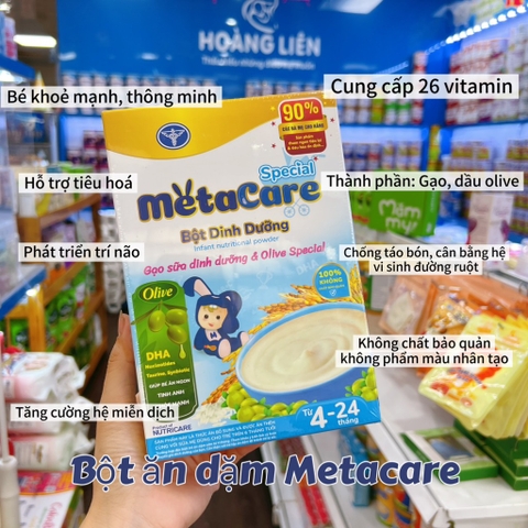Bột Ăn Dặm Metacare Gạo Sữa Special & Olive (4 - 24 tháng)