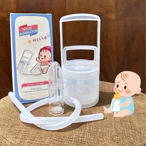 Dụng cụ hút mũi cho bé kéo tay thế hệ mới KidsWorld Nasal Asprirator thế hệ mới, an toàn cho bé từ sơ sinh
