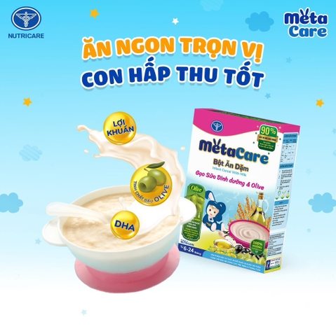 Bột Ăn Dặm Metacare Gạo Sữa Special & Olive (4 - 24 tháng)