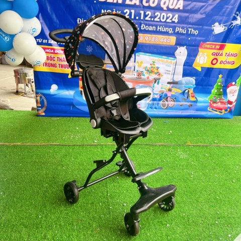Xe Đẩy Gấp Gọn M8 - NGẢ SÂU 360-2 Chiều 3 Tư Thế Hàng Kèm Đệm Và Mái Che