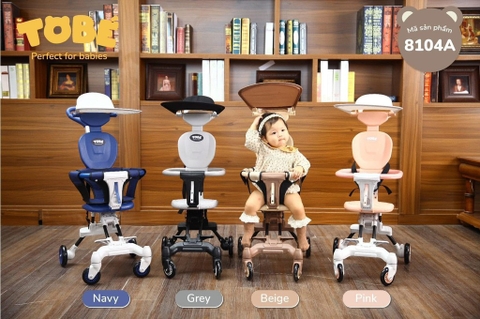 Xe đẩy gấp gọn Tobé kèm đệm và mái che cho bé đi du lịch đi chơi