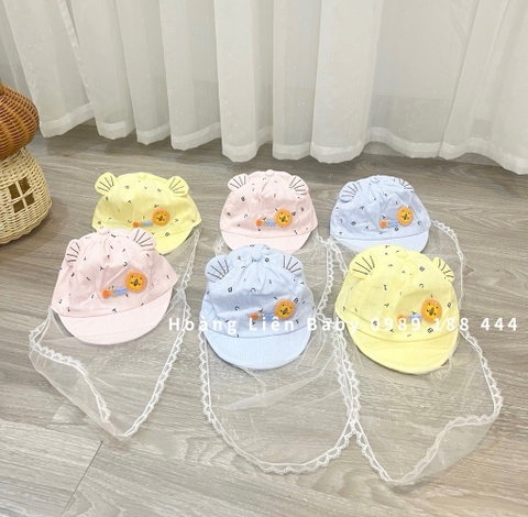 Mũ khăn voan loại đẹp cho bé sơ sinh