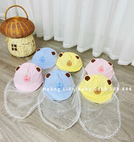 Mũ khăn voan loại đẹp cho bé sơ sinh