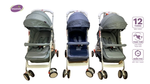 Xe đẩy cho bé du lịch Mastela A2 - Khung Aluminum cao cấp siêu nhẹ, dễ dàng gấp gọn, bảo hành 12 tháng chính hãng