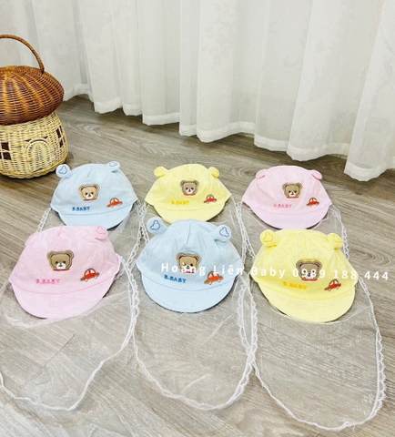 Mũ khăn voan loại đẹp cho bé sơ sinh