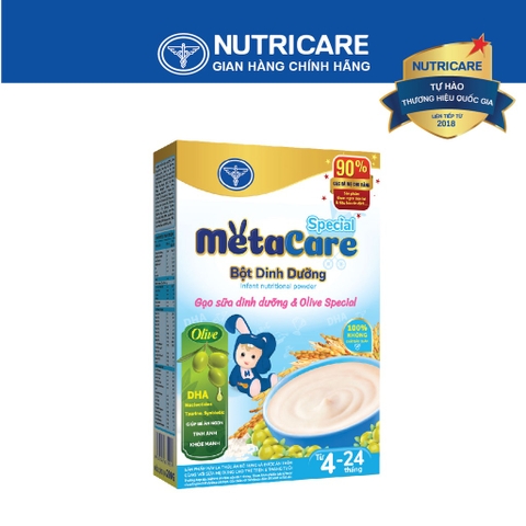 Bột Ăn Dặm Metacare Gạo Sữa Special & Olive (4 - 24 tháng)