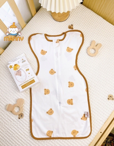 Nhộng chũn Manny hoạ tiết Hàn Quốc giúp bé ngủ ngon, sâu giấc