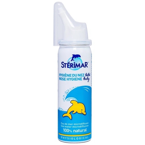 TPCN - Xịt mũi Stérimar Nose Hygiene Baby HÀNG NGÀY- MÀU VÀNG hỗ trợ giảm nghẹt mũi cho trẻ em (100 ml)