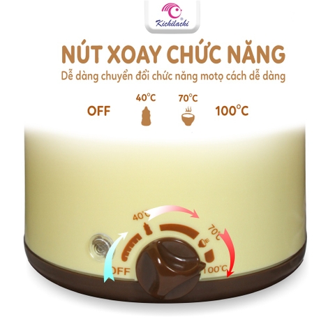 PKBS - Máy Hâm Sữa, Ủ Sữa Đơn Cho Bé Kichilachi 4 Chức Năng Hâm Sữa, Ủ Sữa, Hâm Thức Ăn Và Tiệt Trùng