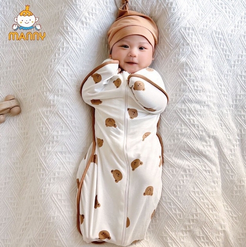 Nhộng chũn Manny hoạ tiết Hàn Quốc giúp bé ngủ ngon, sâu giấc