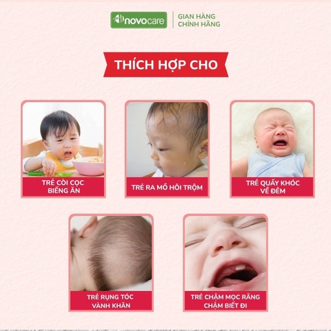 Canxi cho bé từ 6 tháng Novocare - Novocal Baby Drops Forte bổ sung canxi, D3 cho bé giúp xương chắc khỏe, tăng chiều cao