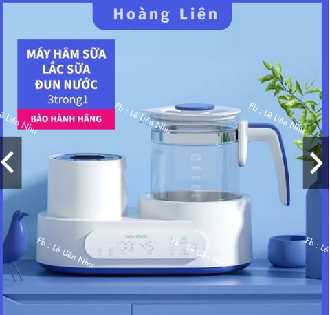 PKBS -(Q20B)Máy hâm sữa kết hợp lắc sữa đun nước pha sữa đa năng 3in1 Hàng chính hãng Beardodo