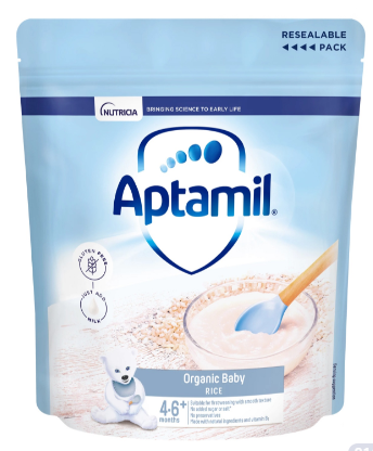 Bột ăn dặm Aptamil vị Gạo hữu cơ (4-6m+)