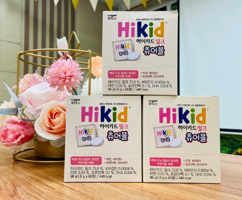 TPCN - Sữa Hikid dạng viên tăng chiều cao Hàn Quốc 1 hôp 3 vỉ 60 viên cho trẻ 1-12 tuổi