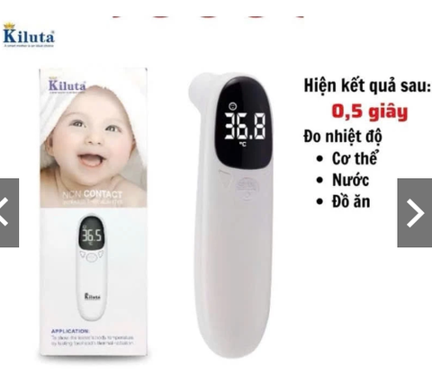 Nhiệt Kế Hồng Ngoại Cảm Ứng Kiluta Chính Hãng Bảo hành lỗi 1 đổi 1 - Đo Trong 1 Giây