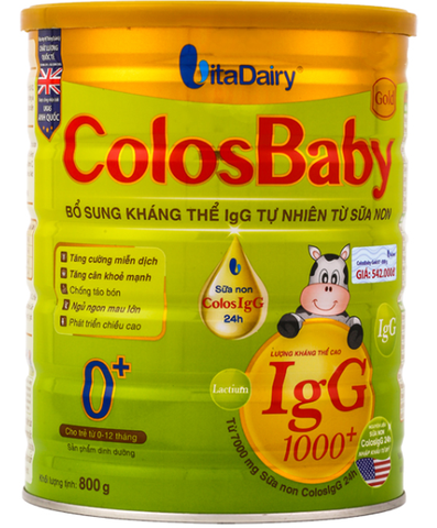 Sữa Bột ColosBaby 0+ 800g , tăng cường hệ miễn dịch cho trẻ từ 0 – 12 tháng