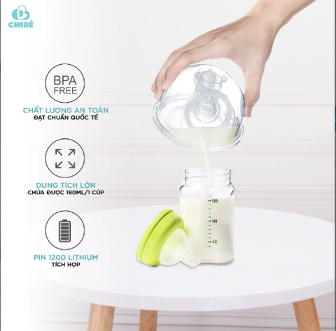 Máy hút sữa điện đôi rảnh tay CHIBÉ CB010 ( BH chính hãng 12 tháng)