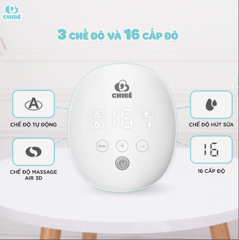 Máy hút sữa điện đôi rảnh tay CHIBÉ CB010 ( BH chính hãng 12 tháng)