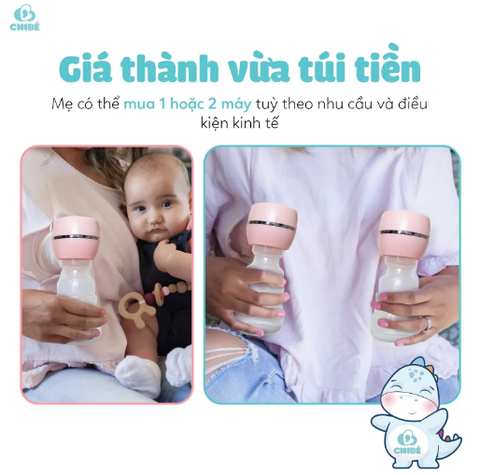 MÁY HÚT SỮA KHÔNG DÂY CHIBÉ MOMI 3 CB02 ( CHÍNH HÃNG -BẢO HÀNH 18 THÁNG)