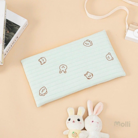 Gối cao su non cao cấp, hình thêu, thoáng khí cho bé kích thước 22x38cm