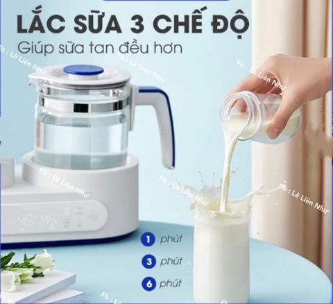 PKBS -(Q20B)Máy hâm sữa kết hợp lắc sữa đun nước pha sữa đa năng 3in1 Hàng chính hãng Beardodo