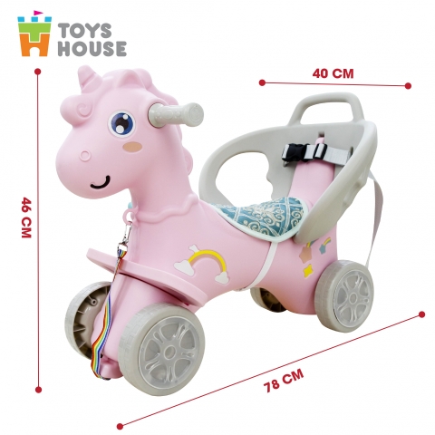 Ngựa Chòi Chân Có Dây Kéo Toys House
